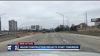 Major construction projects start tomorrow