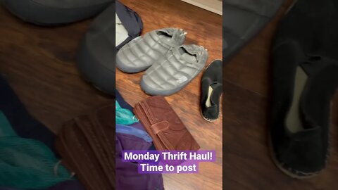 Monday thrift haul. Posting to get paid $$! #thrifting #selfmotivation #clothes #shoes