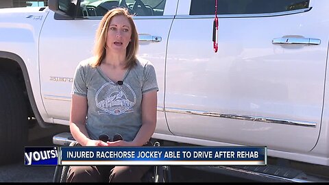 Racehorse jockey breaks back, able to drive after rehabilitation