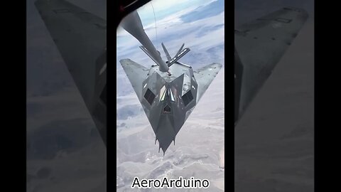 Rare Footage of Massive Stealth Bomber F117 Inflight Refueling #Aviation #Fly #AeroArduino