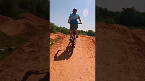 The Riveter Bike Park Green Jump Line Follow Cam #shorts