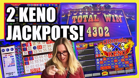 2 KENO JACKPOTS! Michelle Makes Caveman and Buffalo Pay!