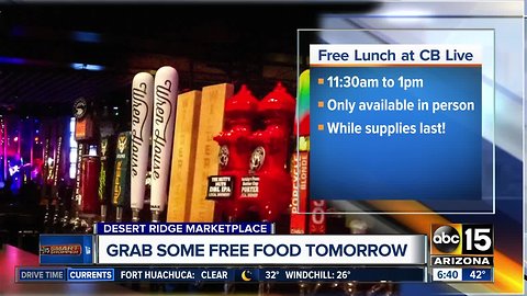 Get free lunch at CB Live!