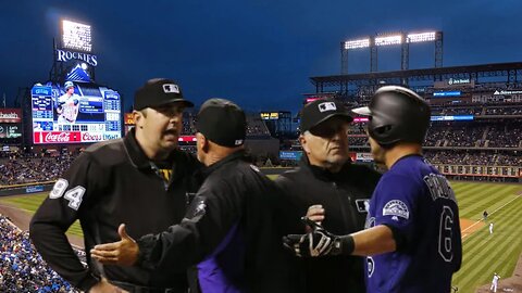 Umpire WHIFFS a call that would have won the game for the Rockies!