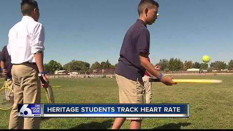 Caldwell students track heart rate in P.E.