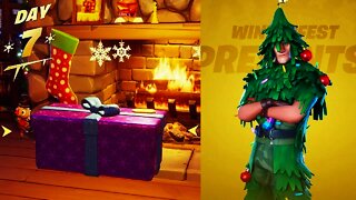 Fortnite Winterfest - DAY 7 Opening Up GIFTS (Bonus FREE SKIN!)