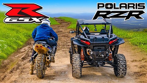 Off-road Super Bike v Polaris RZR: DRAG RACE