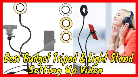 Setting up a Tencro Webcam Light Stand for Live StreamMakeup