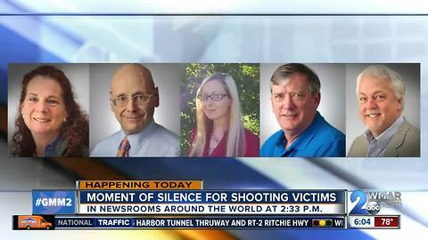 Moment of silence for Capital Gazette shooting victims