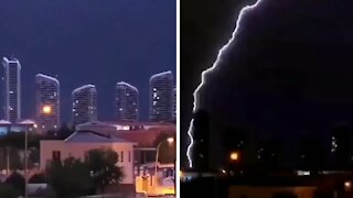 Insane lightning strike caught on camera in Turkey