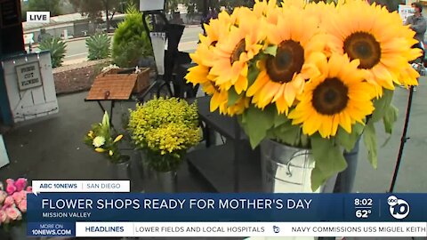 Flower shops ready for Mother's Day