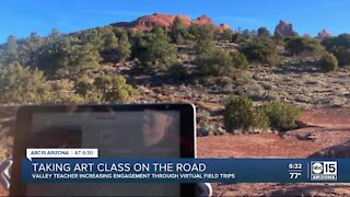 Valley teacher taking art class on the road