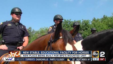 New facility being built for Baltimore Police Department's mounted unit