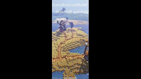 Windmill and Fields Short | #Minecraft #fyp #TeamMinecraftBuild #Foryoupage #Chill #Tutorial #build