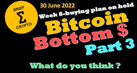 BITCOIN BOTTOM $ - PART 3 - Bitcoin Price - Crypto Market - Crypto Daily News