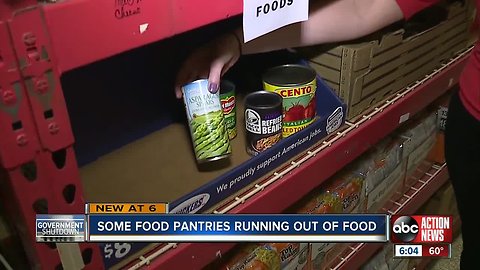 Tampa Bay Area food bank running dangerously low on canned goods