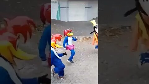 DANÇARINOS SUPER NINJAS DA CARRETA DA ALEGRIA FURACÃO, DANÇANDO FOFÃO, O MÁSKARA, BEN10 E PATATI