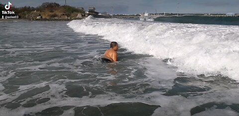 Swim big waves at La union