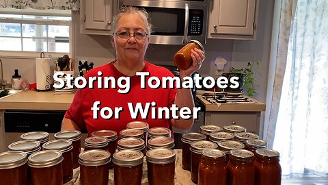 Canning Tomato Sauce Waiting on Fall Harvest