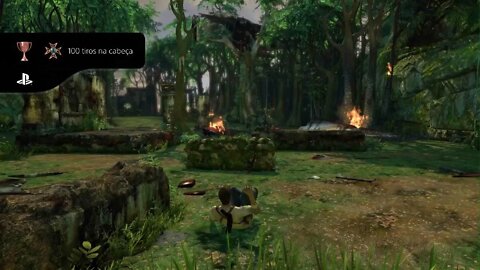 100 tiros na cabeça - Elimine 100 inimigos com tiros na cabeça - Uncharted 1: Drake's Fortune