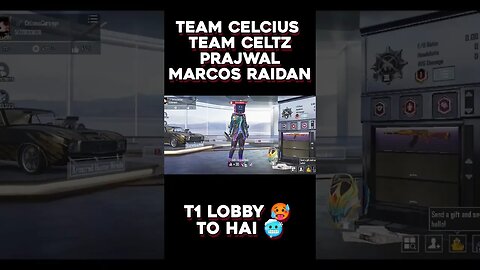 @prajwalgaming14 @CeltzRoxx @CELSIUSESPORTS in my lobby🥵#bgmi#shots t1 lobby#viralshort#short