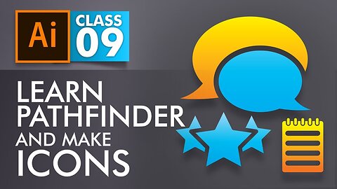 Adobe Illustrator Training - Class 9 - Learn Pathfinder and Make Icons [Eng Sub]