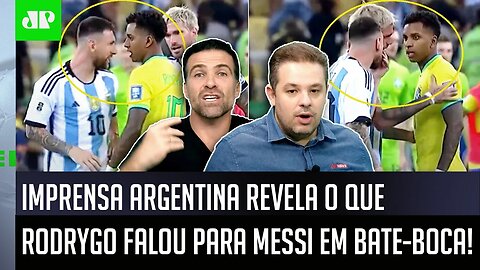 "COVARDES! VOCÊS..." OLHA o que Rodrygo FALOU para Messi na TRETA em Brasil x Argentina, segundo TV!