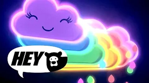 Hey Bear Sensory - Rainbow Dance Party! - Fun Video with colourful animation and music