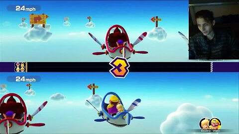 Mario Party Superstars Sky Pilots Minigame Featuring Waluigi VS Nintendo Characters