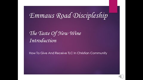 A Taste Of New Wine - Intro