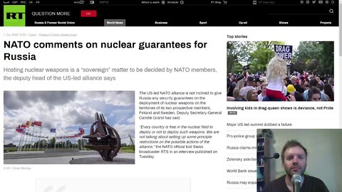 NATO not inclined to give Russia security guarantees in regards to Sweden and Finland getting nukes