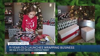 11-year-old launches wrapping business to buy mother Christmas gift