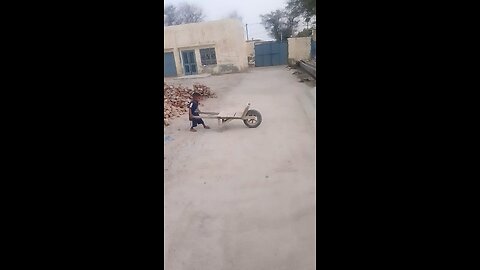 the babies skating in village