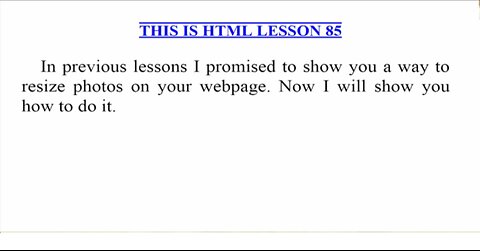 HTML Lesson 85