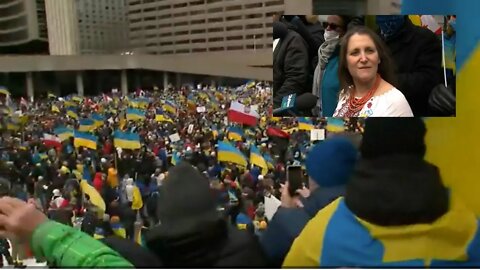 Hypocrite Chrystia Freeland Blocks Streets For Protests In Toronto