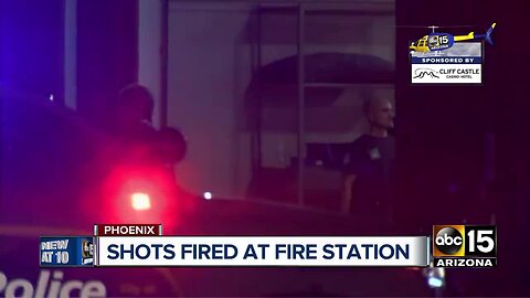 Police searching for two men who broke into Phoenix fire engine, fired shots at firefighters