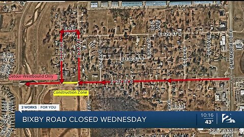 Bixby Road Closed Wednesday, Feb. 12