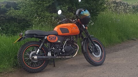 AJS Tempest 125 Scrambler, Keighley to Harrogate & back pt1 Keighley to Harrogate via Otley