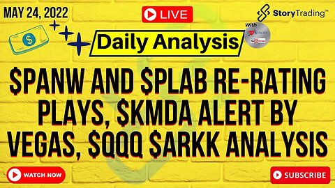 5/24/23 Daily Analysis : $PANW and $PLAB Re-rating Plays, $KMDA Alert by Vegas, $QQQ $ARKK Analysis