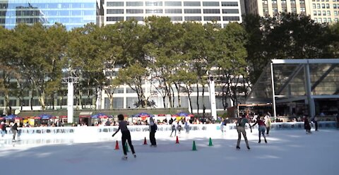 Ice Dancing Brings Joy to New York City Bryant Park