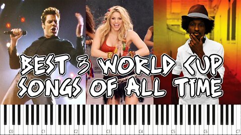 Best 3 FIFA World Cup Songs in 1 minute (Piano Tutorial)