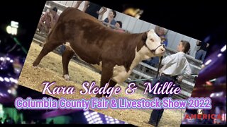 Kara Sledge, Columbia County 4H, Showin MILLIE At Columbia County Fair and Livestock Show 2022