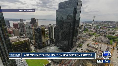 Amazon executive speaks about HQ2 search