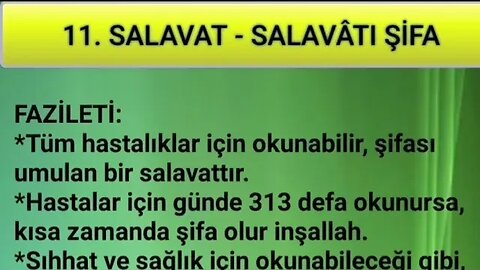 SALAVAT-I ŞERİFELER (11. SALAVAT -sesli)