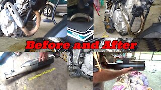 Fitting Beams Stainless Steel Header to Yamaha XT250 Serow Philippines