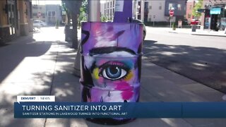 Lakewood sanitizer stations turned into art works