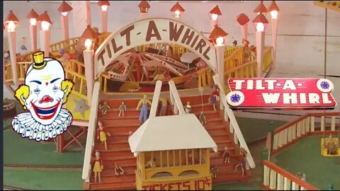 Rare handmade miniature Circus "Tilt a Whirl"