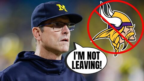 Jim Harbaugh RETURNING To Michigan After All Reports Had Him Going To The Minnesota Vikings