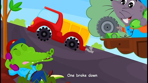 5 Little Trucks Song | Nursery Rhymes & Kids Songs | kids learning Truck Songs For Children