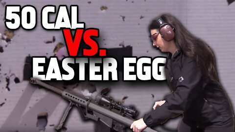 Shooting Easter Eggs with a 50 Cal